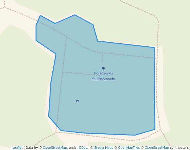 walking in Porsösunds friluftsområde map in Luleå