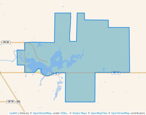 walking in Lake Bronson State Park map in Lake Bronson