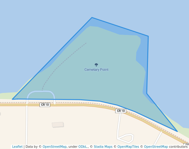 walking in Cemetary Point map in Lake Bronson