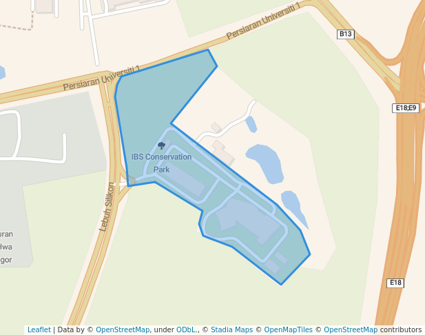 walking in IBS Conservation Park map in Seri Kembangan