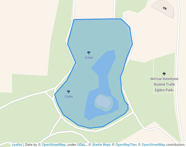 walking in Akhisar Gölet Yeşil Alanı map in Akhisar