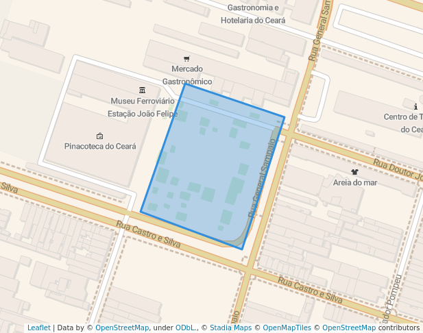 walking in Praça da Estação map in Fortaleza