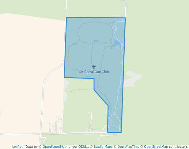 walking in OK Corral Gun Club map in Okeechobee