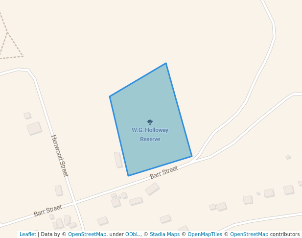 walking in W.G. Holloway Reserve map in Lady Barron