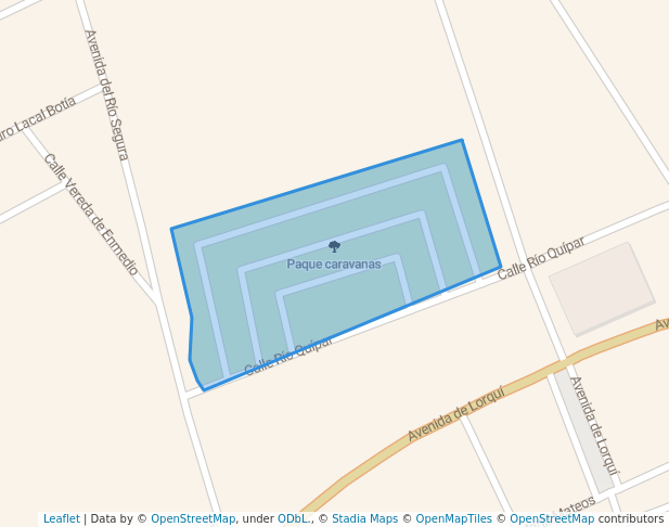 walking in Paque caravanas map in Ceutí