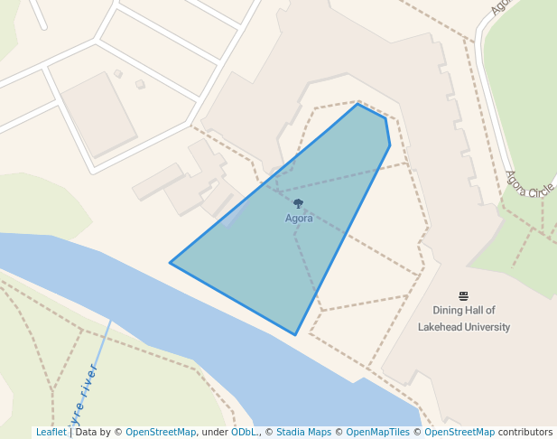 walking in Agora map in Thunder Bay