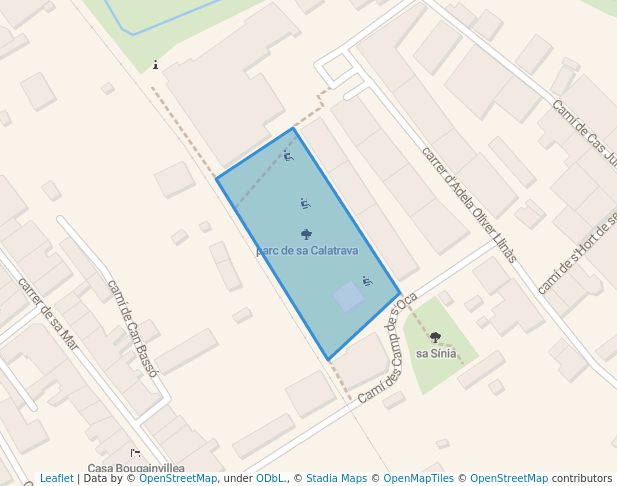 walking in parc de sa Calatrava map in Sóller