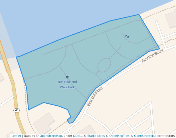 walking in Run Bike and Walk Park map in Rock Falls
