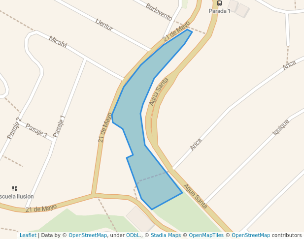 walking in Plaza paradero #2 map in Viña del Mar