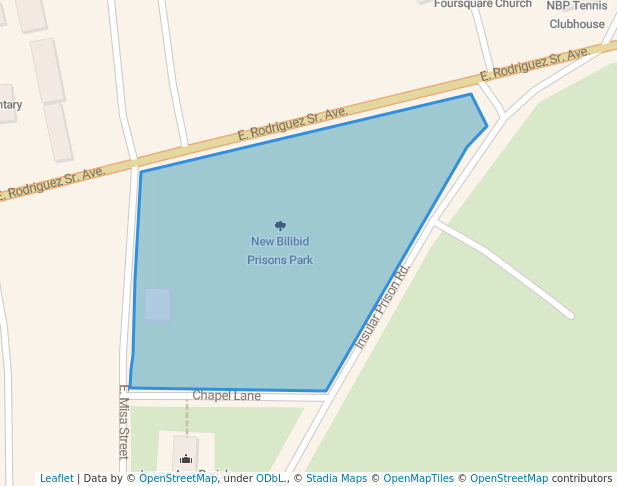 walking in New Bilibid Prisons Park map in Muntinlupa