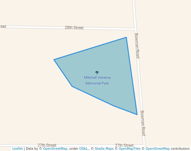 walking in MItchell Venema Memorial Park map in Hamilton