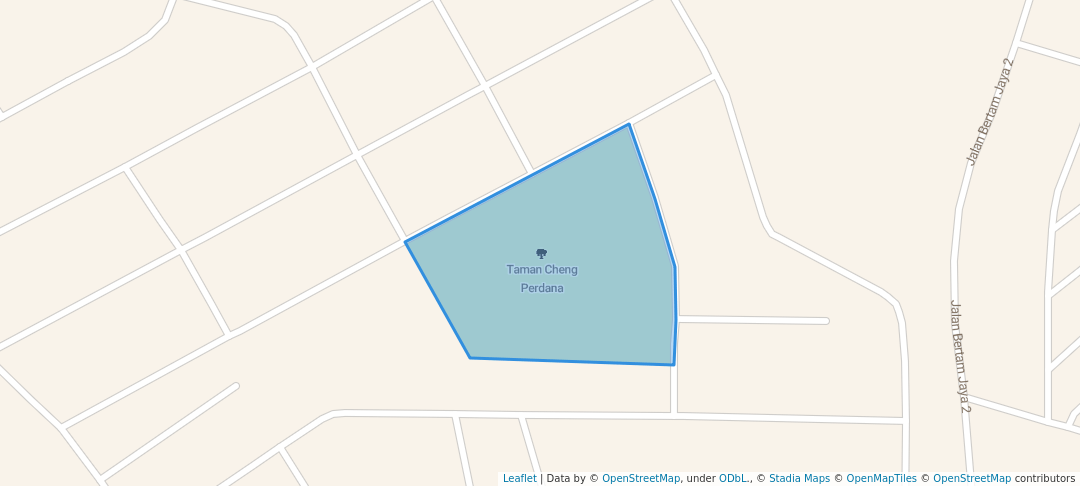 walking in Taman Cheng Perdana map in Melaka