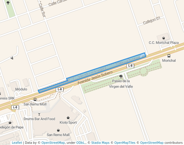 walking in Paseo José Gregorio Hernández map in El Tigre
