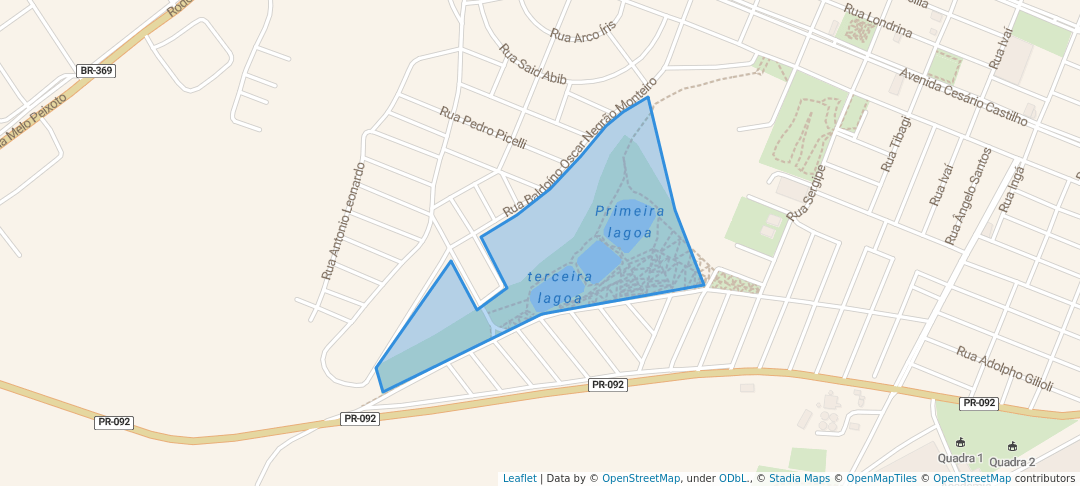 walking in Park da Nova Andirá map in Andirá