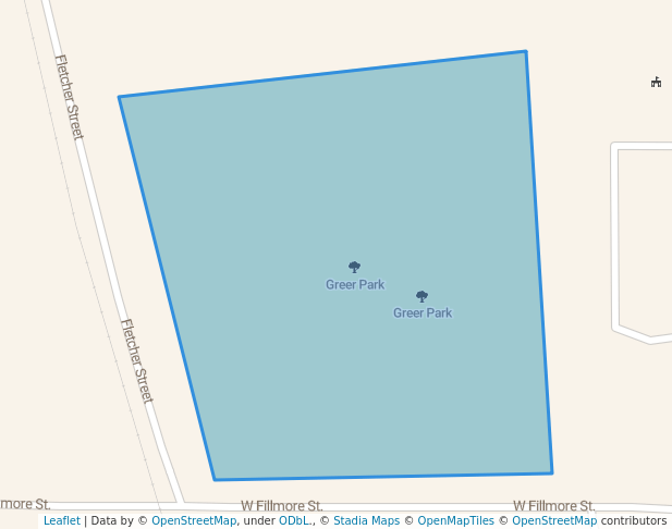 walking in Greer Park map in Vandalia