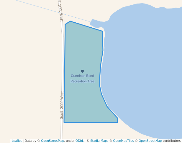 walking in Gunnison Bend Recreation Area map in Delta