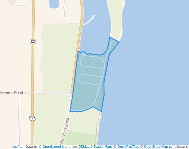 walking in West Bank Park map in Celina