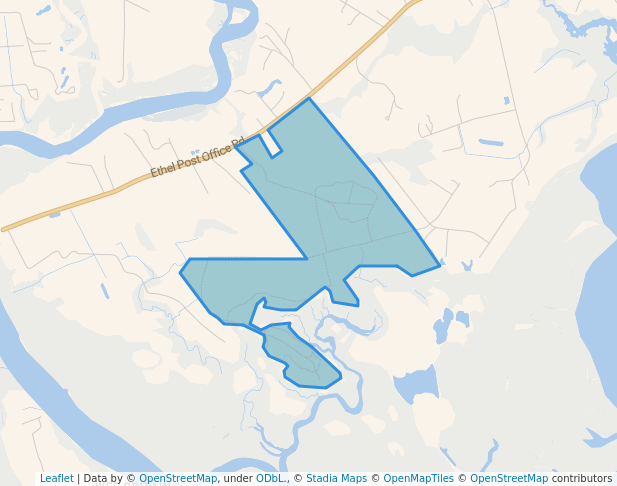 walking in Meggett County Park map in Meggett