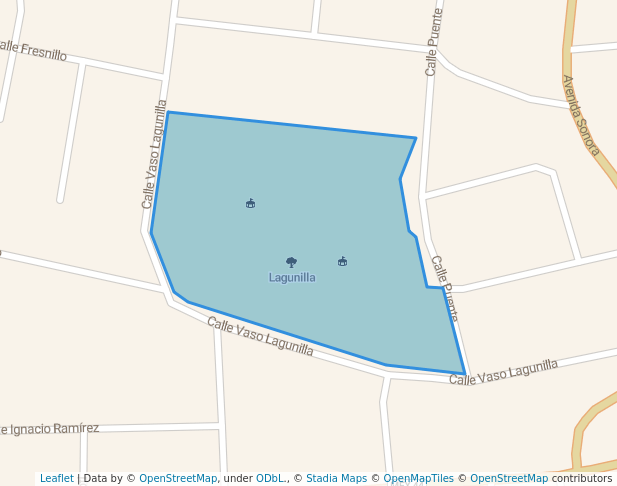 walking in Lagunilla map in Fresnillo