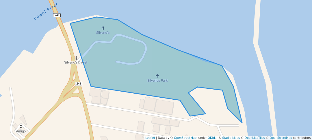 walking in Silverios Park map in Dagupan