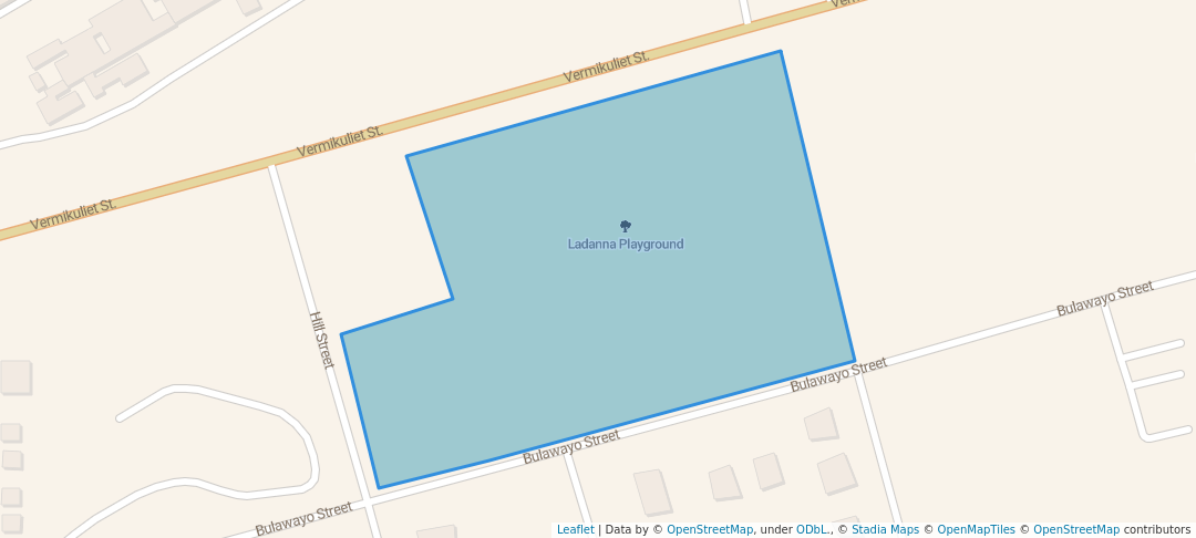 walking in Ladanna Playground map in Polokwane