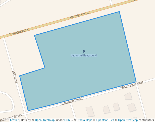 walking in Ladanna Playground map in Polokwane