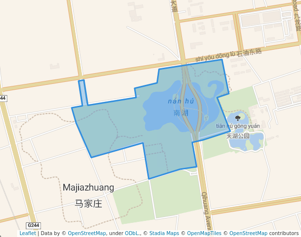 walking in South Lake Park map in Qing Yang Shi