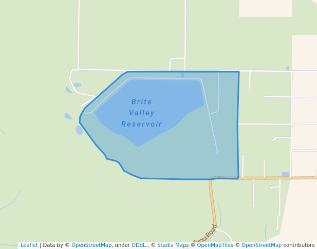 walking in Brite Lake Recreational Park map in Tehachapi