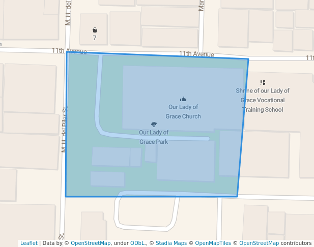 walking in Our Lady of Grace Park map in Caloocan