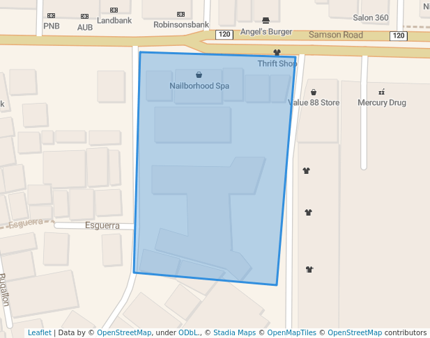 walking in OK Plaza Park map in Caloocan