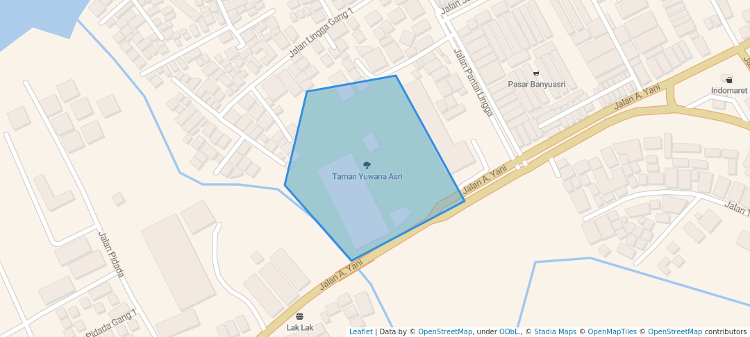 walking in Taman Yuwana Asri map in Buleleng