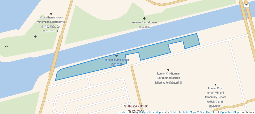 walking in 南浜公園 map in Itoman