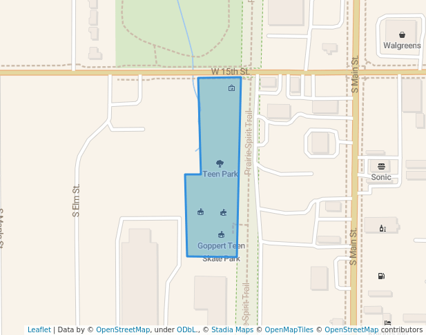 walking in Teen Park map in Ottawa