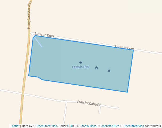 walking in Lawson Oval map in Grenfell