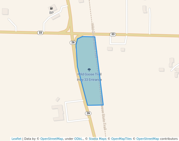 walking in Wild Goose Trail Hwy 33 Entrance map in Juneau
