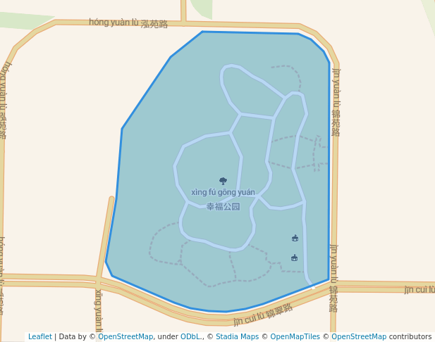 walking in 幸福公园 map in Chongqing
