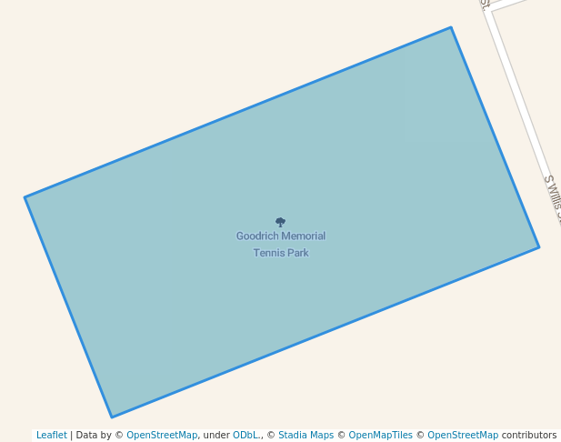 walking in Goodrich Memorial Tennis Park map in Lampasas