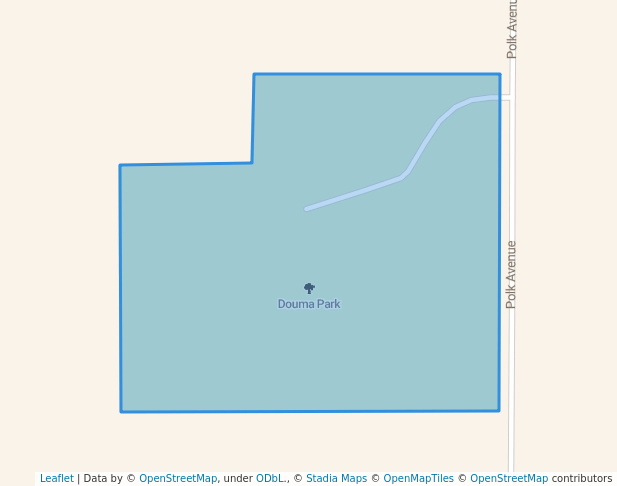 walking in Douma Park map in Sanborn