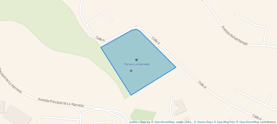 walking in Parque La Alameda map in Caracas