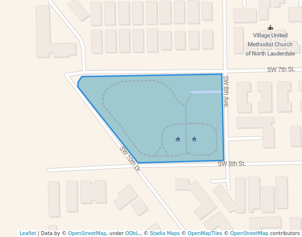 walking in Fairview Park map in Pompano Beach