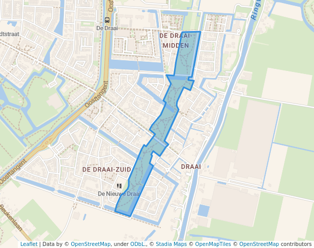 walking in Oosterpark map in Heerhugowaard