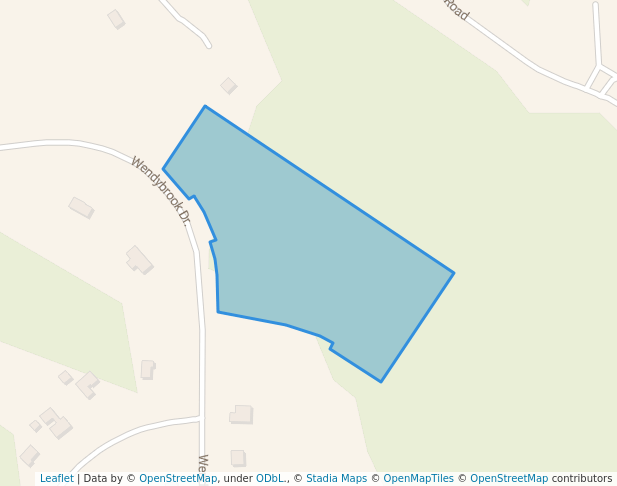 walking in Wendybrook Drive Park map in Tantallon