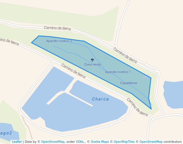 walking in Zona verde map in Puebla de la Calzada