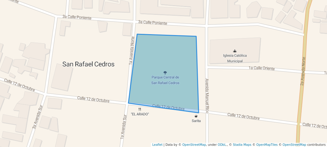 walking in Parque Central de San Rafael Cedros map in San Rafael Cedros