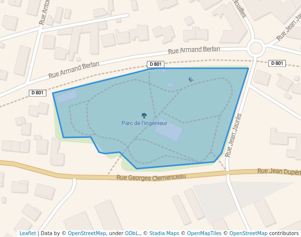 walking in Parc de l'ingénieur map in Saint-Médard-en-Jalles