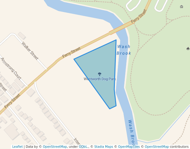 walking in Wentworth Dog Park map in Sydney