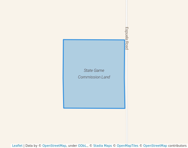 walking in State Game Commission Land map in Artesia