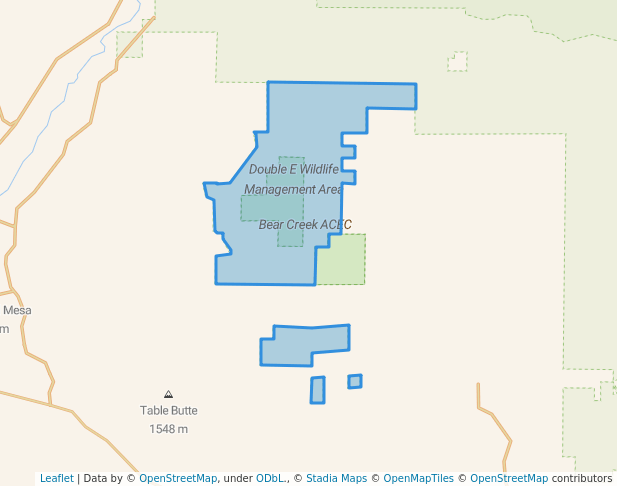 walking in Double E Wildlife Management Area map in Gila