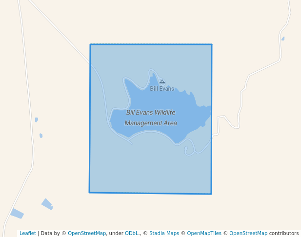 walking in Bill Evans Wildlife Management Area map in Silver City