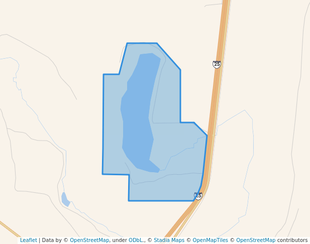 walking in Wagon Mound Lake Wildlife Management Area map in Wagon Mound